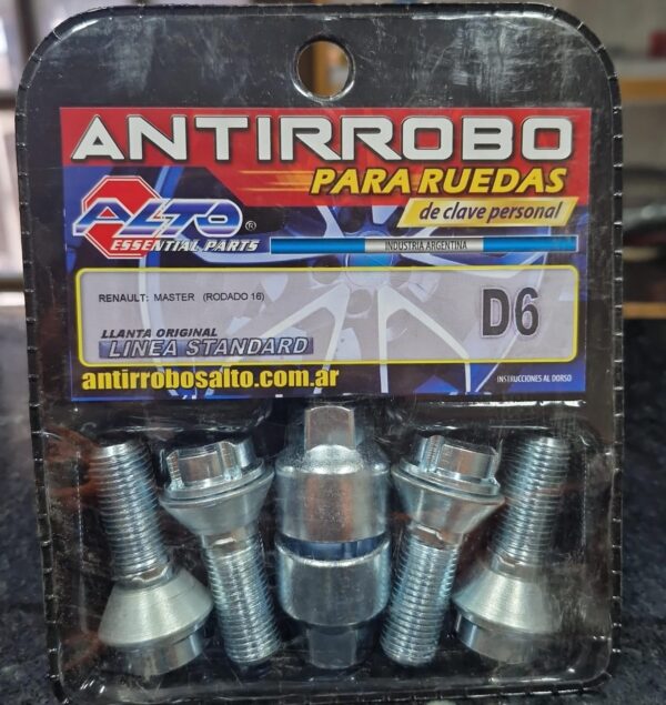 TUERCAS ANTIRROBO D6 - Imagen 1