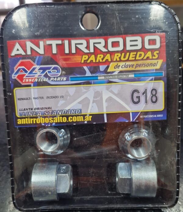 TUERCA ANTIRROBO G18 - Imagen 1