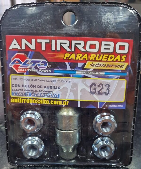 TUERCA ANTIRROBO ECOSPORT CON AUXILIO MODELO NUEVO - Imagen 1
